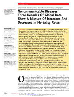 Noncommunicable Diseases: Three Decades Of Global Data