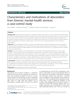 Characteristics and motivations of absconders from forensic mental