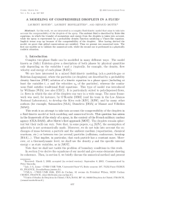 A MODELING OF COMPRESSIBLE DROPLETS IN A FLUID∗ 1