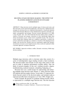 MULTIPLE-STAGE DECISION-MAKING: THE