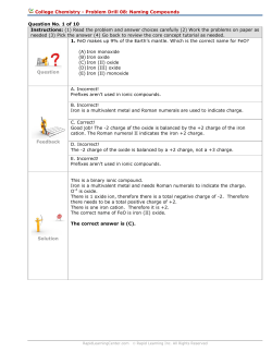 Problem Solving Drill - Rapid Learning Center