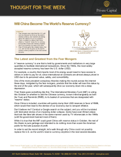 (353) – Will China Become The World`s Reserve Currency