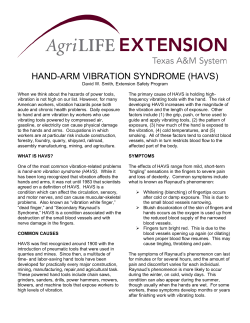 hand-arm vibration syndrome (havs)