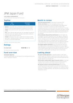 JPM Japan Fund - JP Morgan Asset Management