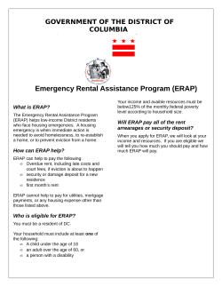 Emergency Rental Assistance Program (ERAP)