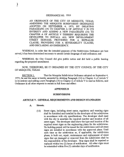 Signage and Streetlight Standards Ordinance