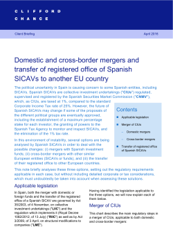 Domestic and cross-border mergers and transfer of registered office