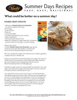 Summer Days Recipes
