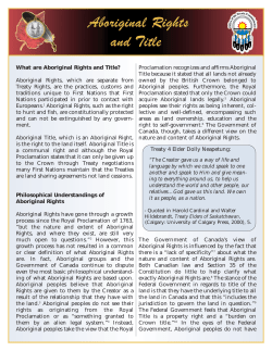 Aboriginal Rights