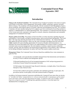 Centennial Forest Plan - Northern Arizona University