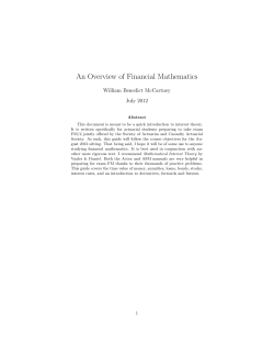 An Overview of Financial Mathematics