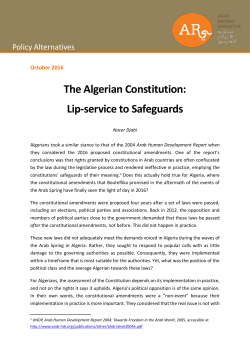 The Algerian Constitution: Lip