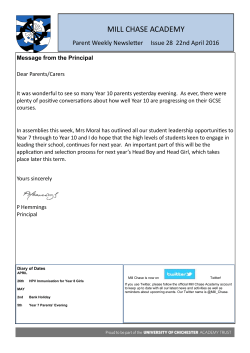 Newsletter 22nd April 16