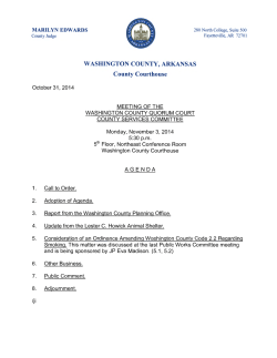 County Services - Washington County, AR