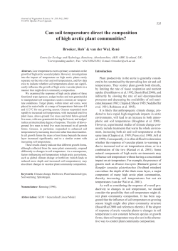 2003 Brooker/Van der Wal J Veg Scie greenhouse