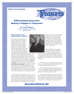 Differentiating Instruction: Making It Happen in Classrooms