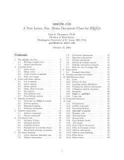 newlfm.cls A New Letter, Fax, Memo Document Class for LATEX2e