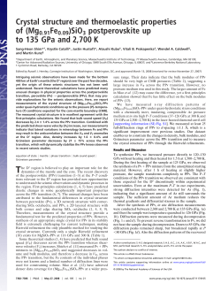Crystal structure and thermoelastic properties of