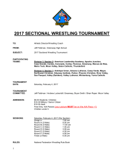 2017 Div III Section II Wrestling Sectionals Info