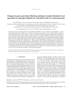Changes in gene expression following androgen receptor blockade