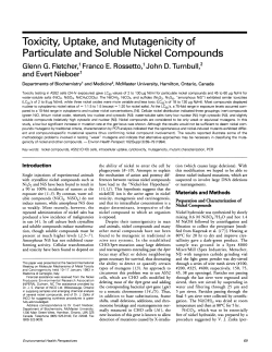 Toxicity, Uptake, and Mutagenicity of Particulate