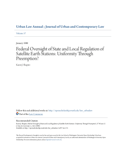 Federal Oversight of State and Local Regulation of Satellite Earth