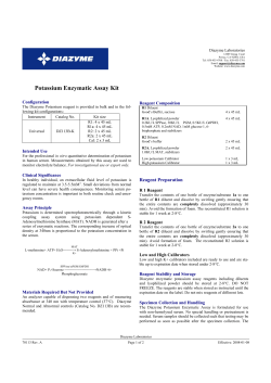 Potassium Enzymatic Assay Kit