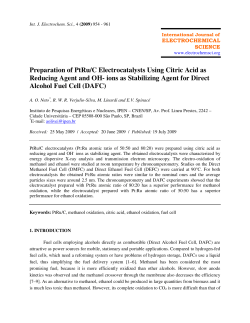 Preparation of PtRu/C Electrocatalysts Using Citric Acid as