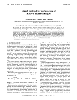 Direct method for restoration of motion-blurred images