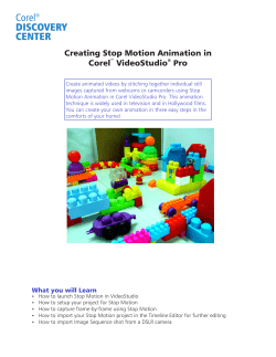 Creating Stop Motion Animation in Corel VideoStudio Pro