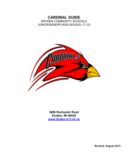 cardinal guide - Dryden Community Schools