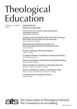 Theological Education - The Association of Theological Schools