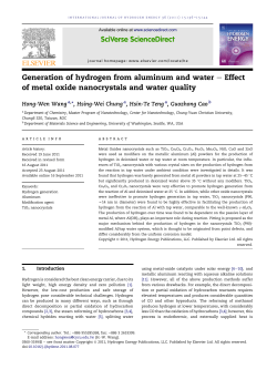 Generation of hydrogen from aluminum and water