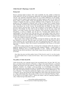 Childe Harold`s Pilgrimage, Canto III