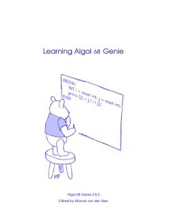 Learning Algol 68 Genie