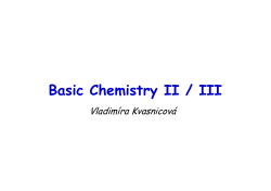 Basic Chemistry II / III