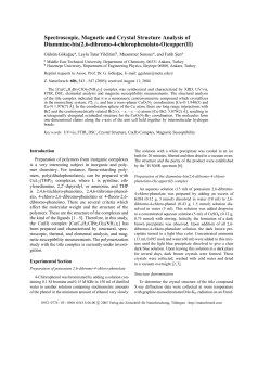 Spectroscopic, Magnetic and Crystal Structure Analysis of Diammine