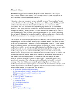 Models in Science - Earth and Space Sciences