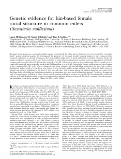 Genetic evidence for kin-based female social
