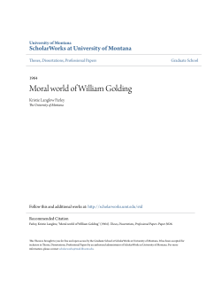 Moral world of William Golding - ScholarWorks @ UMT