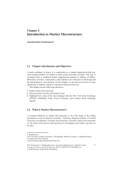 Introduction to Market Microstructure