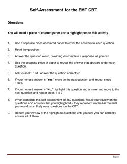 EMT CBT Self-Assessment Examination