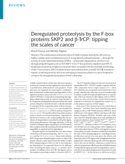 Deregulated proteolysis by the F‑box proteins SKP2 and &beta;‑TrCP