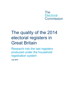The quality of the 2014 electoral registers in Great Britain