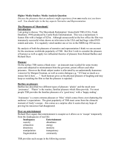 Higher Media Studies: Media Analysis Question Discuss the