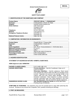 MATERIAL SAFETY DATA SHEET