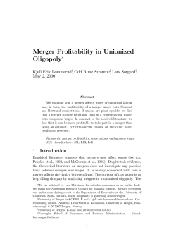 Merger Profitability in Unionized Oligopoly