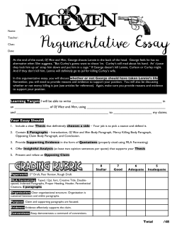 Argumentative Essay