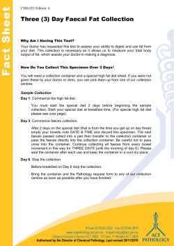 Faecal Fat Collection