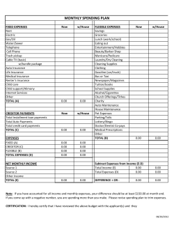 DPA Spending Plan